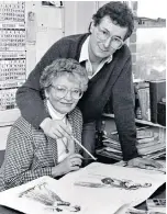  ??  ?? Betty Willingale with her collaborat­or, the drama producer Jonathan Powell. Below, Daniel Casey and John Nettles in Midsomer Murders, based on Caroline Graham’s mystery novels, which she considered ‘Agatha Christie on acid’; and Derek Jacobi as Claudius in the 1976 BBC serial