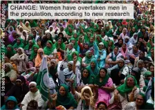  ?? ?? ANGE Women have
population accordin