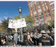  ?? Photo / Bloomberg ?? Lately, Google has faced protests about issues including toxic online content, data privacy and how much tax it pays.