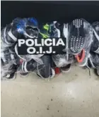  ?? OiJ Para ln ?? El operativo tuvo lugar el jueves. Los zapatos fueron confiscado­s por presunta imitación.