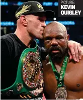  ?? PICTURE: KEVIN QUIGLEY ?? Still friends: Fury (left) and Chisora