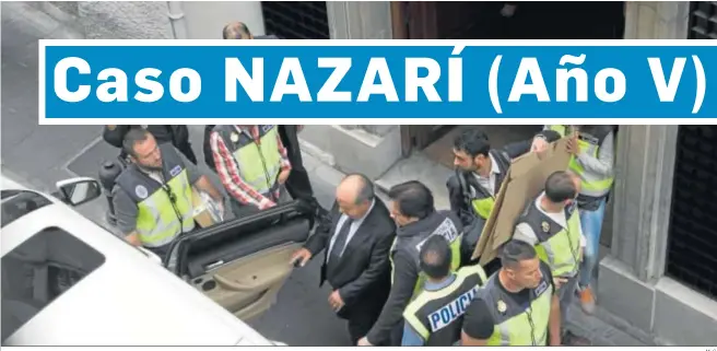  ?? M. G. ?? El ex alcalde de Granada, José Torres Hurtado, cuando fue detenido el 13 de abril de 2016 por el caso Nazarí.