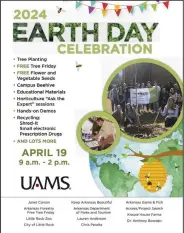  ?? (Special to the Democrat-Gazette) ?? Poster for UAMS Earth Day