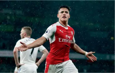  ?? Reuters ?? Alexis Sanchez is Arsenal’s leading scorer with 23 goals and 10 assists this season. —