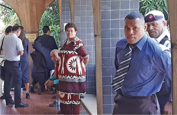  ?? Photo: Salote Qalubau ?? Amenoni Nasilasila (right) outside the High Court in Lautoka on October 23, 2019.