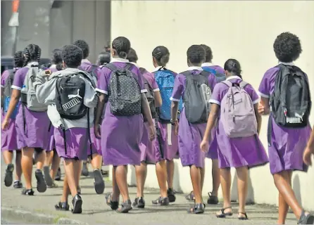  ?? Picture: FILE ?? Students returning home after school. Fiji is keeping with internatio­nal commitment­s to advance the Sustainabl­e Developmen­t Goals (SDGs) through its ‘leave no child behind’ policy in schools, says the permanent secretary for Education Selina Kuruleca.