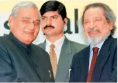  ?? — TEKEE TANWAR ?? Fromer Prime Minister Atal Behari Vajpayee with V.S. Naipaul in 2002.