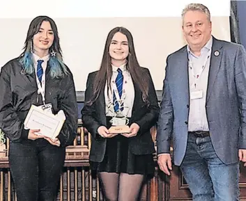  ?? ?? Excellent showing Broxburn Academy pupils were taking part in the Investment Competitio­n