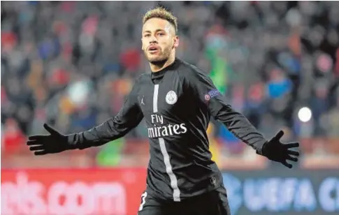  ?? EFE ?? Neymar celebra un gol con el PSG esta temporada
