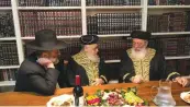  ?? (Courtesy) ?? SEPHARDI CHIEF Rabbi of Jerusalem Shlomo Amar (right) meets with Sephardi Chief Rabbi Yitzhak Yosef (center) and Shas chairman Arye Deri on Tuesday night.