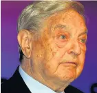  ??  ?? > Billionair­e George Soros is pumping cash into an anti-Brexit campaign