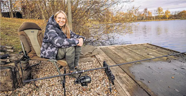  ??  ?? Chance to reboot: Beverley Clifford first went fishing as a child with her father and in her mid-twenties returned to a sport she says provides a perfect way to escape the stresses of daily life