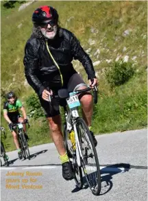  ??  ?? Johnny Ronan gears up for Mont Ventoux