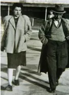  ??  ?? Bessie with her father in Rhyl