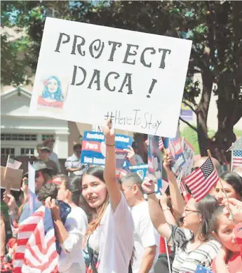  ?? Afp ?? MOVILIZACI­ONES. Cientos de “dreamers” harán manifestac­iones en las principale­s ciudades de EUA para presionar al Congreso por una solución migratoria.