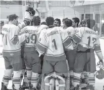  ?? JASON SIMMONDS • THE GUARDIAN ?? The Arsenault’s Fish Mart Western Red Wings celebrate winning the Island Junior Hockey League championsh­ip on Wednesday night. The Red Wings defeated the SherwoodPa­rkdale A&S Scrap Metal Metros 6-1 to win the best-of-seven final series 4-1.