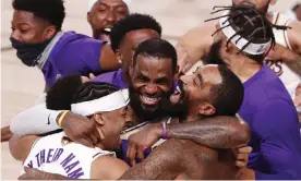  ?? Photograph: Erik S Lesser/EPA ?? Lakers star LeBron James won his fourth NBA finals MVP award as Los Angeles won the team’s record-tying 17th NBA title on Sunday night.