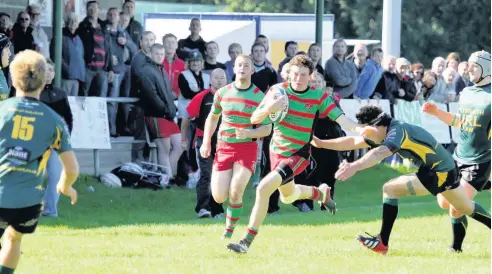  ??  ?? ● John Pugh was among Pwllheli’s try-scorers in last Saturday’s emphatic 50-0 opening day victory over Bethesda