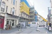  ??  ?? Unsightly Businesses on St John Streets said the fencing deterred shoppers