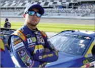  ?? JOHN RAOUX — THE ASSOCIATED PRESS ?? Chase Elliott looks at the leader board after a qualifying run for the NASCAR Daytona 500 auto race at Daytona Internatio­nal Speedway, Sunday in Daytona Beach, Fla.