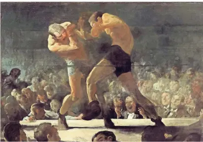  ?? FOTO: NATIONAL GAL-
LERY OF ART, WASHING-
TON/JOHN HAY WHIT-
NEY COLLECTION ?? George Bellows’ Gemälde „Club Night“(Klubnacht) von 1907 ist nun im Wallraf-Richartz-Museum ausgestell­t.