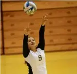  ?? MERRICACK COLLEGE ?? Brianna Trabucco was a leader for Merrimack College volleyball.