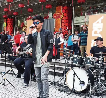  ??  ?? Haqiem Rusli was one of the first artistes to perform with Suria Jam. — Star Media Radio Group