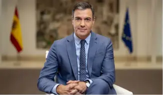  ?? ?? FILE - Spain's Prime Minister Pedro Sanchez poses for a portrait after an interview with The Associated Press at the Moncloa Palace in Madrid, Spain, June 27, 2022.