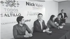  ??  ?? Motivacion­al. La conferenci­a de Nick Vujicic es organizada por Fábrica de Ideas, DIF Saltillo y Grupo Alianza.