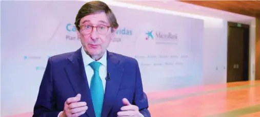  ?? CAIXABANK ?? El presidente de CaixaBank, José Ignacio Goirigolza­rri