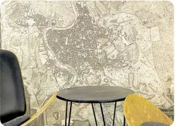  ??  ?? Print of the Nolli Map of Rome at WTA Architectu­re and Design Studio office.