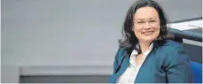  ?? FOTO: DPA ?? Andrea Nahles (SPD) plädiert für einen höheren Spitzenste­uersatz.