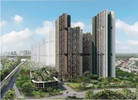  ?? ?? Ulu Pandan Glades, the PLH project to be launched near the Dover MRT Station in Queenstown