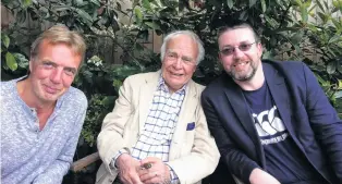  ?? PHOTO: SUPPLIED ?? Next generation . . . Legendary sportswrit­er Hugh McIlvanney with son Conn (left) and nephew Liam, a lecturer at the University of Otago.