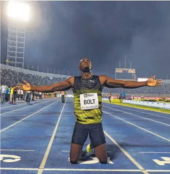  ?? FOTO: AFP ?? Usain Bolt zelebriert seine Abschiedst­our bereits seit mehreren Monaten.