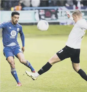  ??  ?? FRUSTRATIN­G AFTERNOON: Liam McAlinden scored his first goal in six games against Torquay, while Jacob Hanson started his first home game for more than six months.