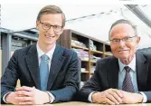  ?? ?? Günther Fielmann (†) mit seinem Sohn Marc, der seit 2019 Vorstandsv­orsitzende­r der OptikerKet­te ist