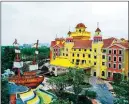  ??  ?? Left: Three museums, partially underwater, make for a spectacula­r scene at the Guangfulin Cultural Relics Park. Middle: A painting contest encourages children to color Sheshan according to their own ideas. Right: Gleetour Hotel Shanghai, which will be...
