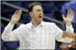  ?? THE ASSOCIATED PRESS FILE PHOTO ?? Albany head coach Will Brown calls to his team in the first half of an NCAA tournament college basketball game against Oklahoma in the Round of 64 in Columbus, Ohio, 2015.