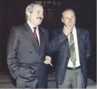  ?? Ansa ?? Altro che mafia Giovanni Falcone e Paolo Borsellino