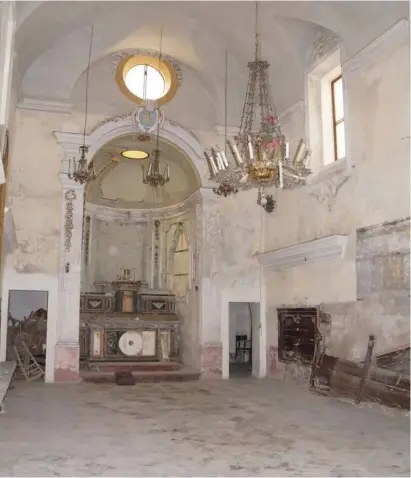  ?? (Courtesy Shavei Israel) ?? THE ORATORY of Santa Maria del Sabato, beneath the church complex of San Nicola da Tolentino, is situated in what was the ancient Jewish Quarter and has now been returned to Palermo’s Jewish community by Palermo Archbishop Corrado Lorefice. The...
