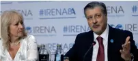 ?? — Photo by Ryan Lim ?? Adnan Amin speaks at the eighth session of the Irena Assembly in Abu Dhabi on Saturday.