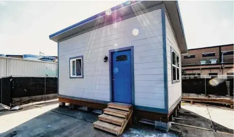  ?? Humble ISD photos ?? Kingwood High School this year built its first tiny home, which will be given to a homeless veteran.