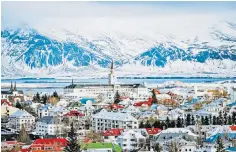  ?? ?? Reykjavík, right, capital of Iceland, where more than 75pc of young people are active in the jobs market. In the UK the rate is below 60pc