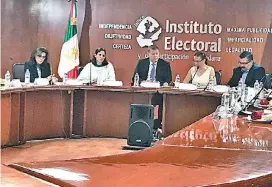  ?? ESPECIAL ?? Ayer se realizó sesión extraordin­aria el Consejo General del IEPC