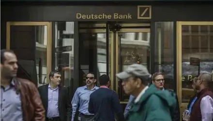  ?? BLOOMBERG PIC ?? The future of Deutsche Bank, once a symbol of German strength on Wall Street and London, is in question because high costs have left it with little profit.