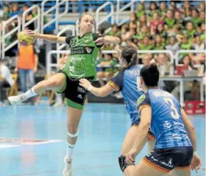  ?? ?? Paula García Locay, en el partido ante el Super Amara Bera Bera.