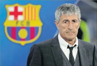  ??  ?? Quique Setién, en su etapa como entrenador del Barcelona.