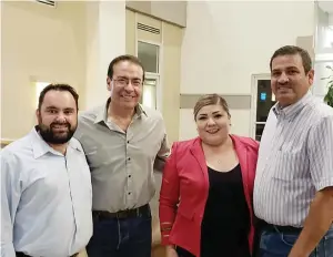  ??  ?? la alcaldesa Laura Romero sostuvo una reunión con el diputado federal del Distrito 05, Mario Mata