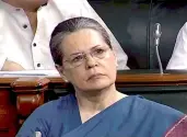  ??  ?? Congress president Sonia Gandhi in the Lok Sabha in New Delhi on Wednesday.